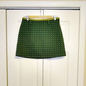Urban Outfitters Mini Green Jacquard Skirt - M